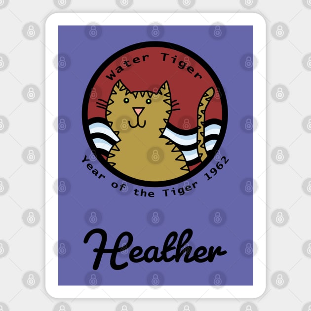 Heather Born Year of the Water Tiger 1962 Magnet by ellenhenryart